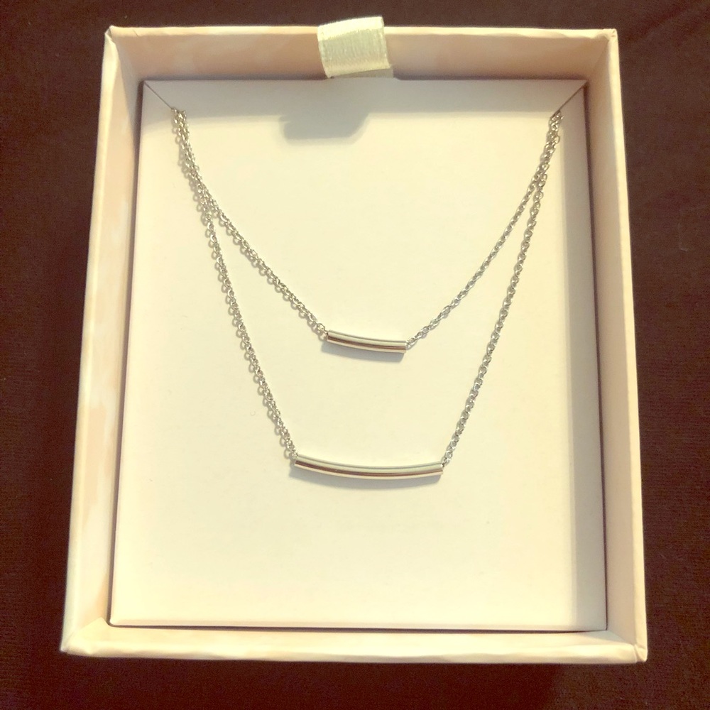 Summer & Rose Silver 2-tier necklace 🌹